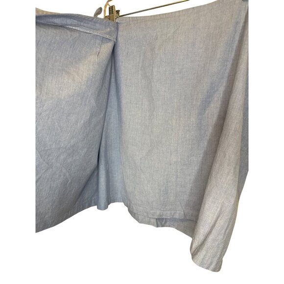 High Sierra Womens Chambray Wrap Skirt Size 16 100% Cotton Light Blue - Picture 5 of 5
